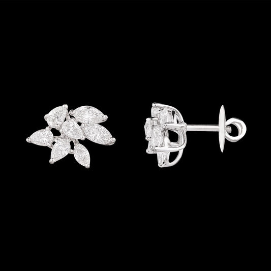 18K White Gold Diamond Earrings - 1.36ct VS-SI-FG