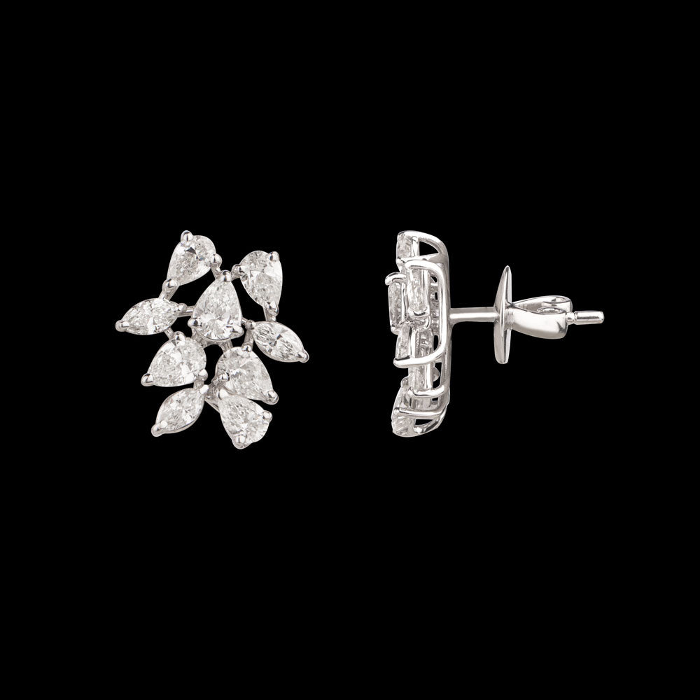 18K White Gold Diamond Earrings - 2.32ct VS-SI-GH