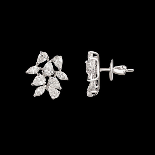 18K White Gold Diamond Earrings - 2.32ct VS-SI-GH