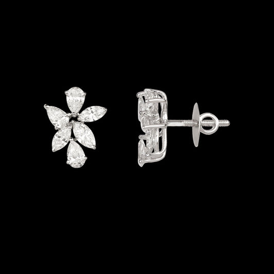 18K White Gold Diamond Earrings - 1.58ct VS-SI-GH