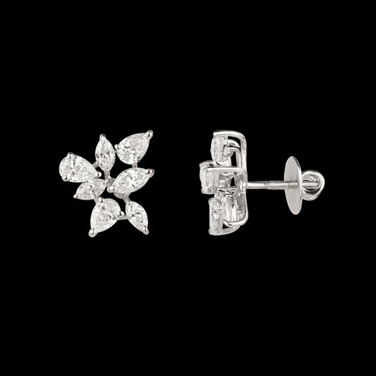 18K White Gold Diamond Earrings - 1.86ct VS-SI-FG