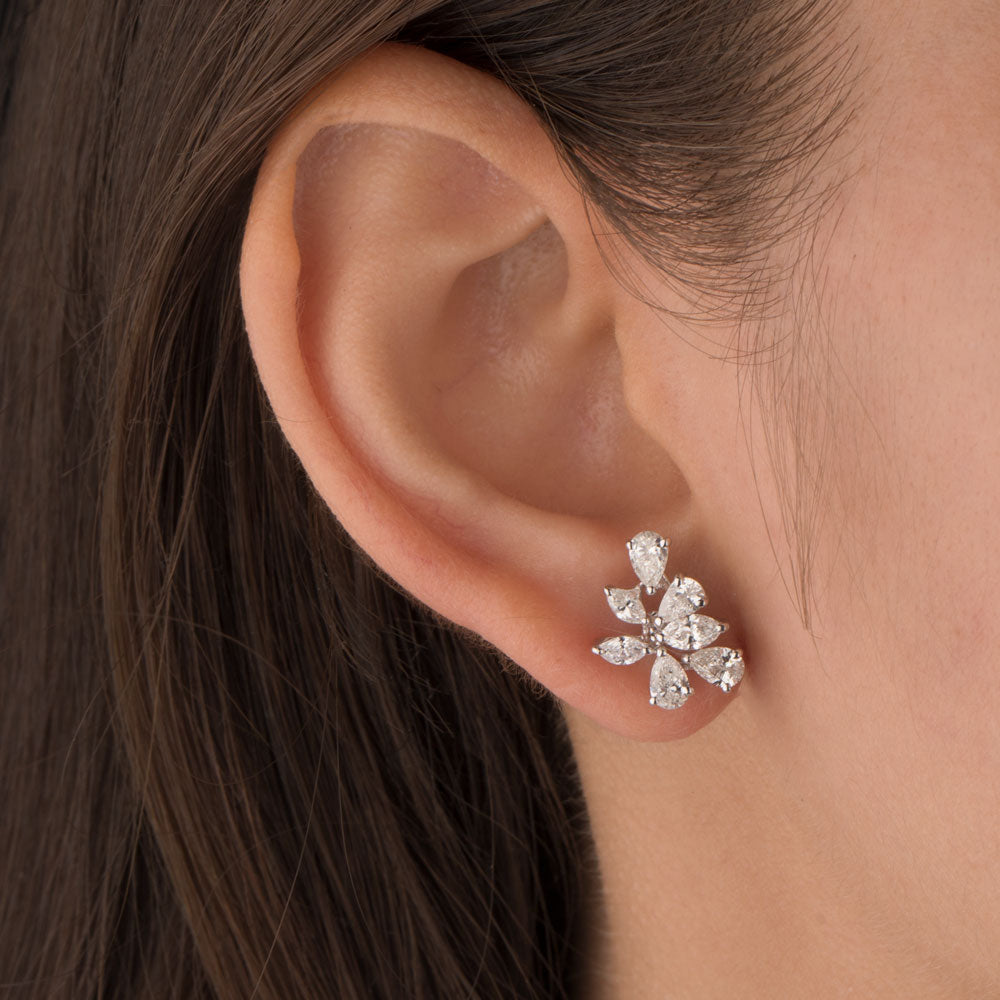 18K Rose Gold Diamond Earrings - 1.697ct VVS-EF