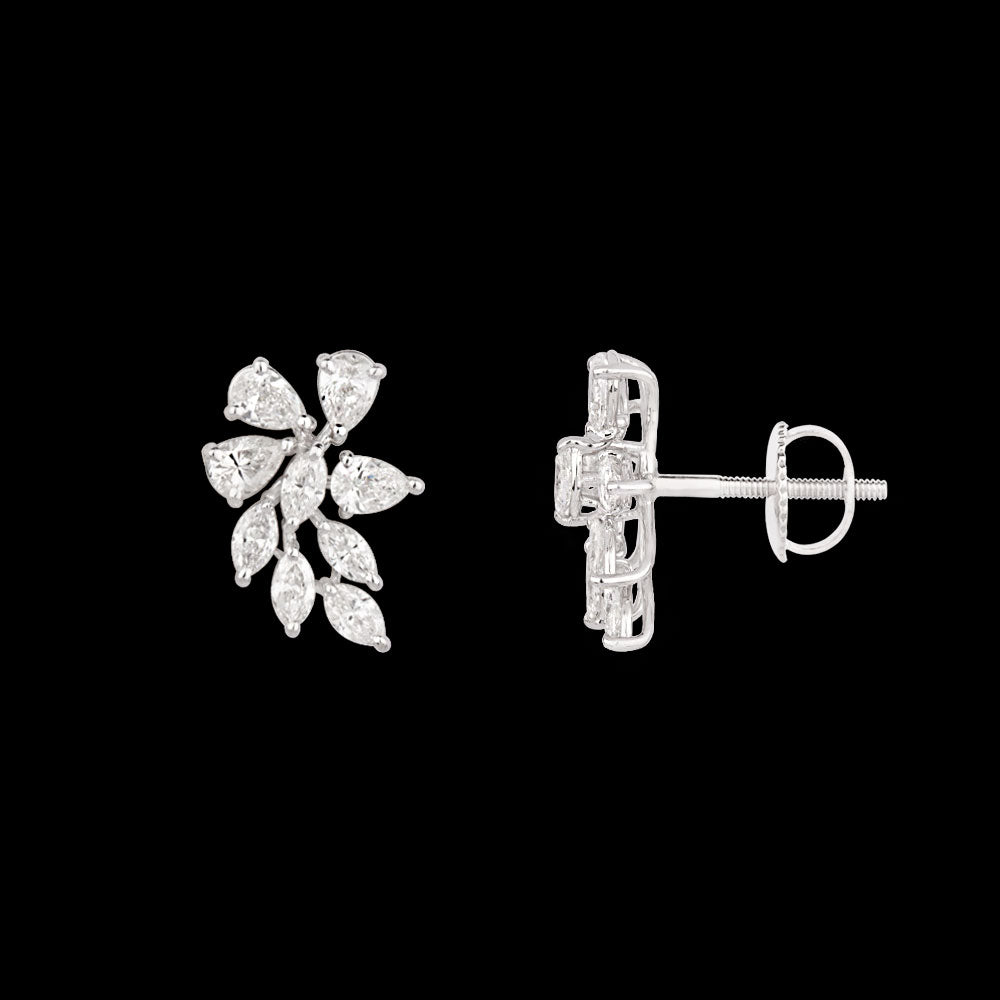 18K White Gold Diamond Earrings - 1.91ct VVS-VS-FG