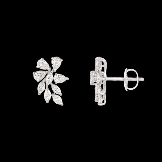 18K White Gold Diamond Earrings - 1.91ct VVS-VS-FG