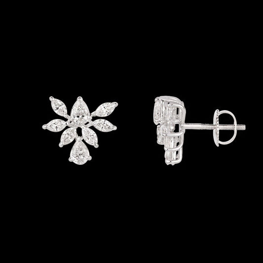 18K White Gold Diamond Earrings - 1.71ct VS-SI-FG