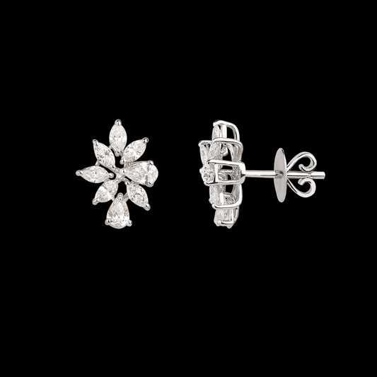 18K White Gold Diamond Earrings - 1.56ct VS-SI-FG
