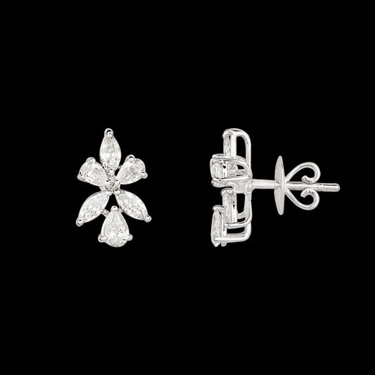 18K White Gold Diamond Earrings - 1.53ct VS-SI-FG