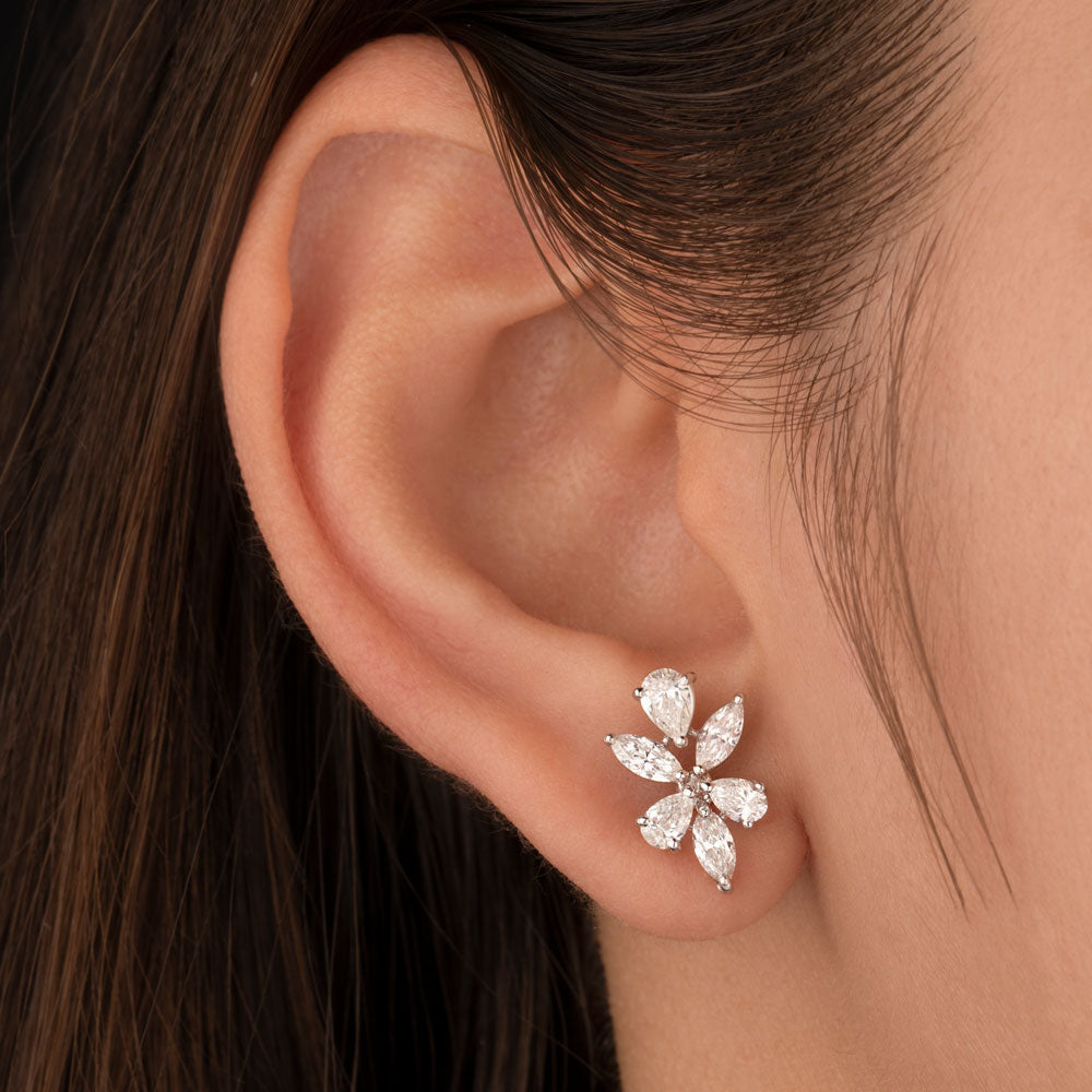 18K White Gold Diamond Earrings - 1.53ct VS-SI-FG