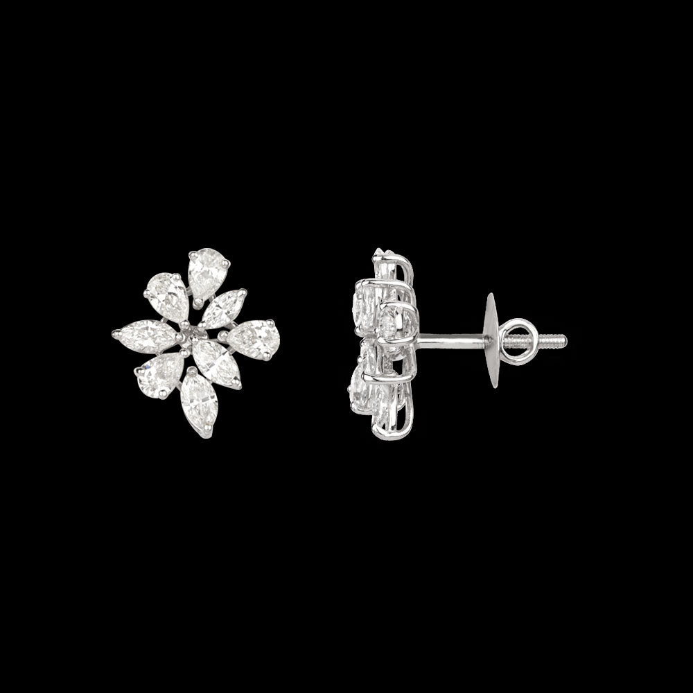 18K White Gold Diamond Earrings - 2.19ct VS-SI-GH