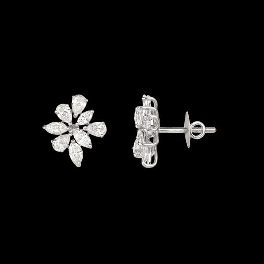 18K White Gold Diamond Earrings - 2.19ct VS-SI-GH