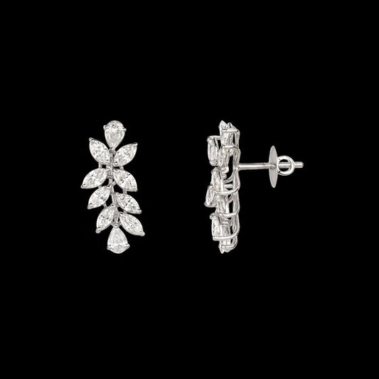 18K White Gold Diamond Earrings - 2.77ct VS-SI-GH