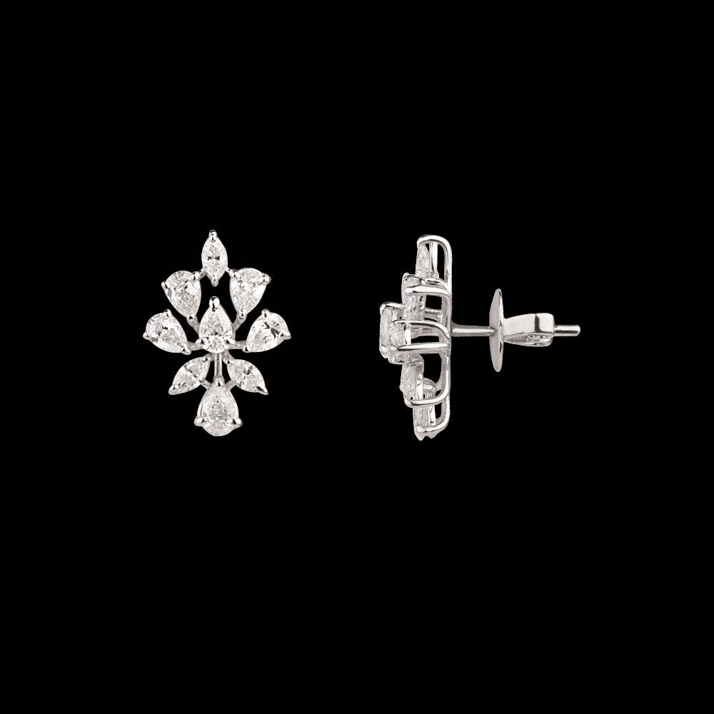 18K White Gold Diamond Earrings - 2.17ct VS-SI-FG