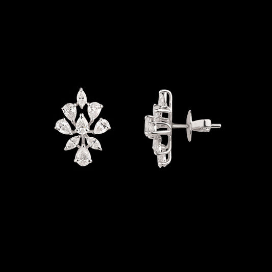 18K White Gold Diamond Earrings - 2.17ct VS-SI-FG