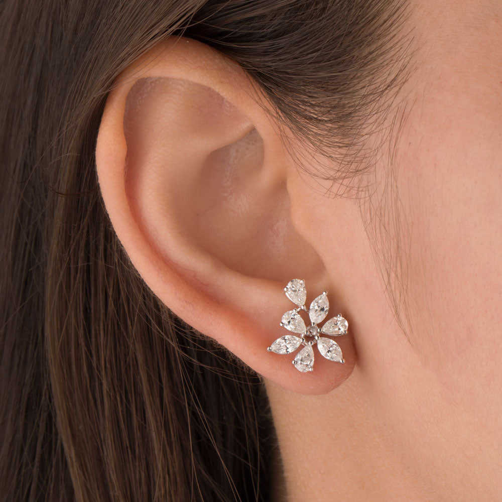 18K White Gold Diamond Earrings - 2.04ct VS-SI-GH