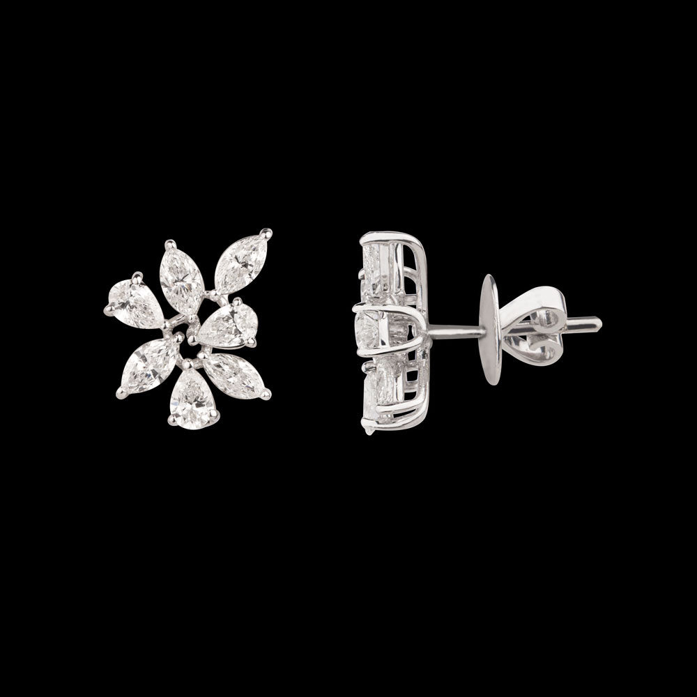 18K White Gold Diamond Earrings - 2.18ct VS-SI-GH