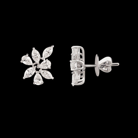 18K White Gold Diamond Earrings - 2.18ct VS-SI-GH