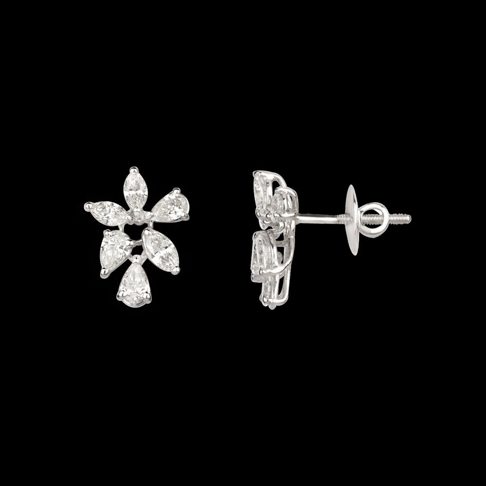 18K White Gold Diamond Earrings - 1.94ct VS-SI-GH