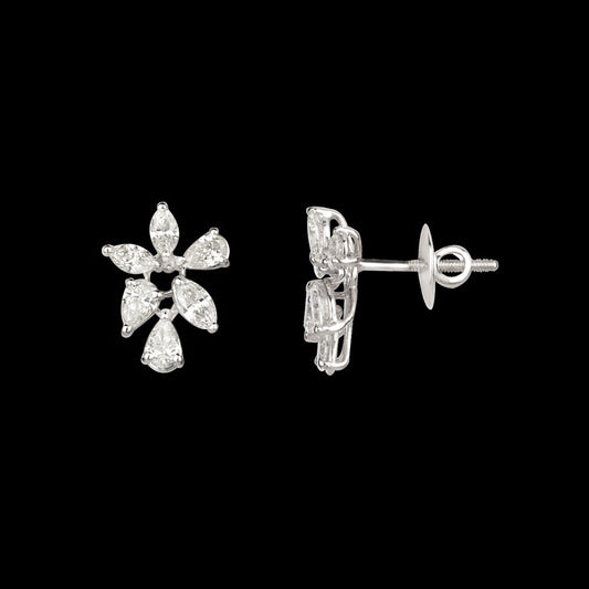 18K White Gold Diamond Earrings - 1.94ct VS-SI-GH