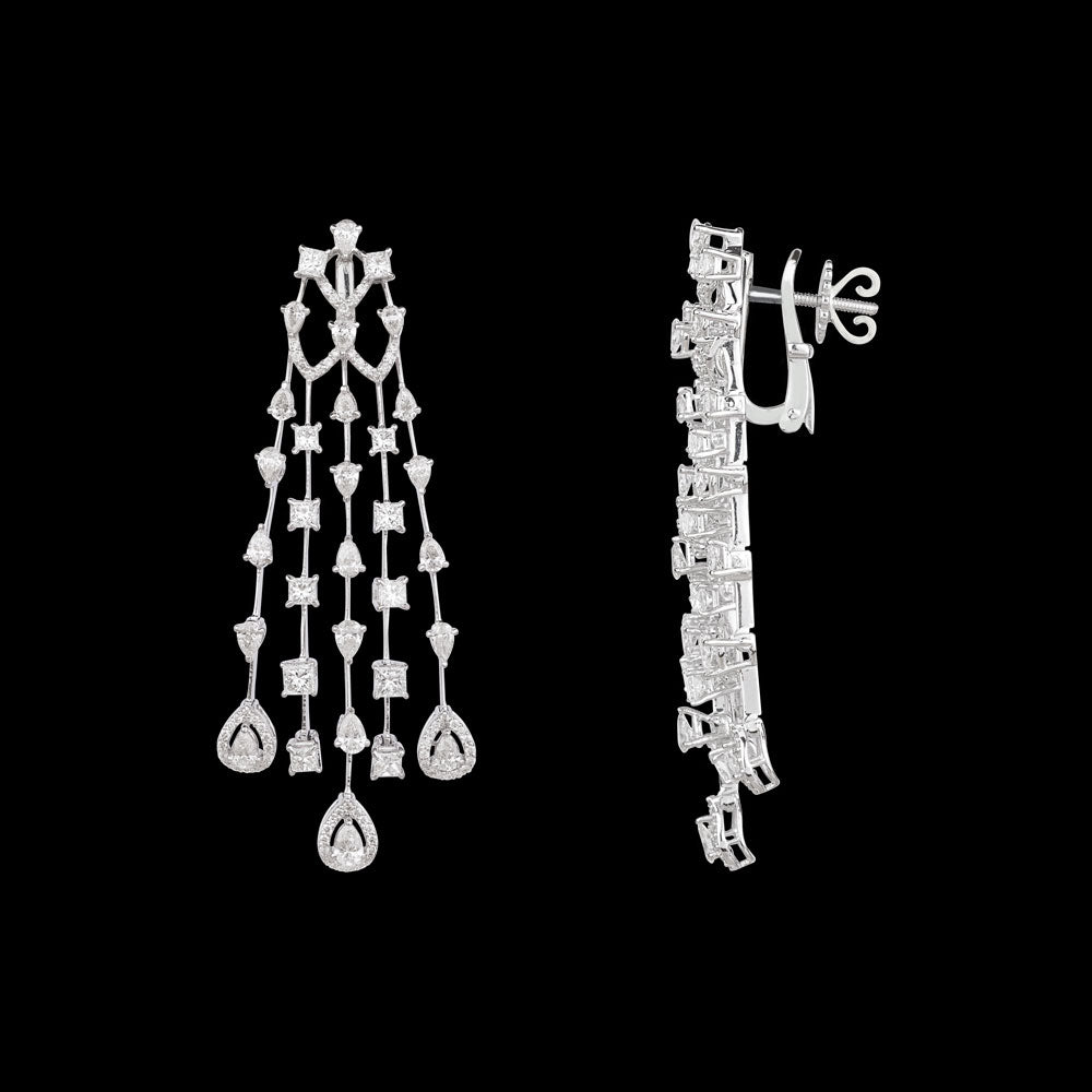 18K White Gold Diamond Pendant - 6.39ct VVS-VS-HI