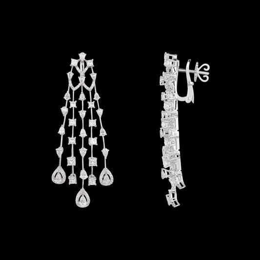 18K White Gold Diamond Pendant - 6.39ct VVS-VS-HI