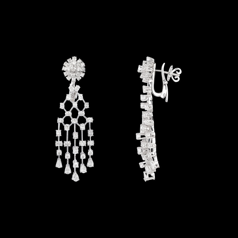 18K White Gold Diamond Pendant - 8.38ct VVS-VS-EF