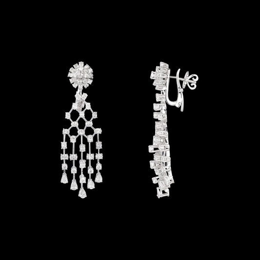 18K White Gold Diamond Pendant - 8.38ct VVS-VS-EF