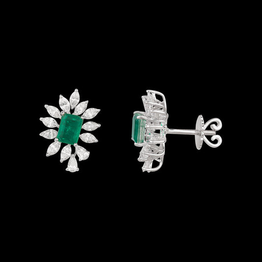 18K White Gold Diamond Pendant - 2.15ct VVS-VS-GH with Colour Stones