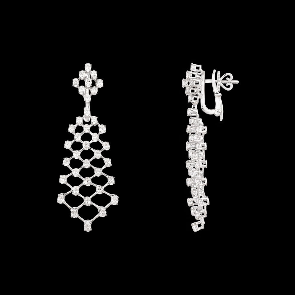 18K White Gold Diamond Pendant - 6.87ct VVS-FG
