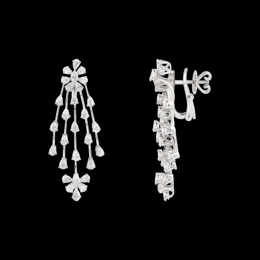18K White Gold Diamond Pendant - 5.25ct VVS-VS-EF