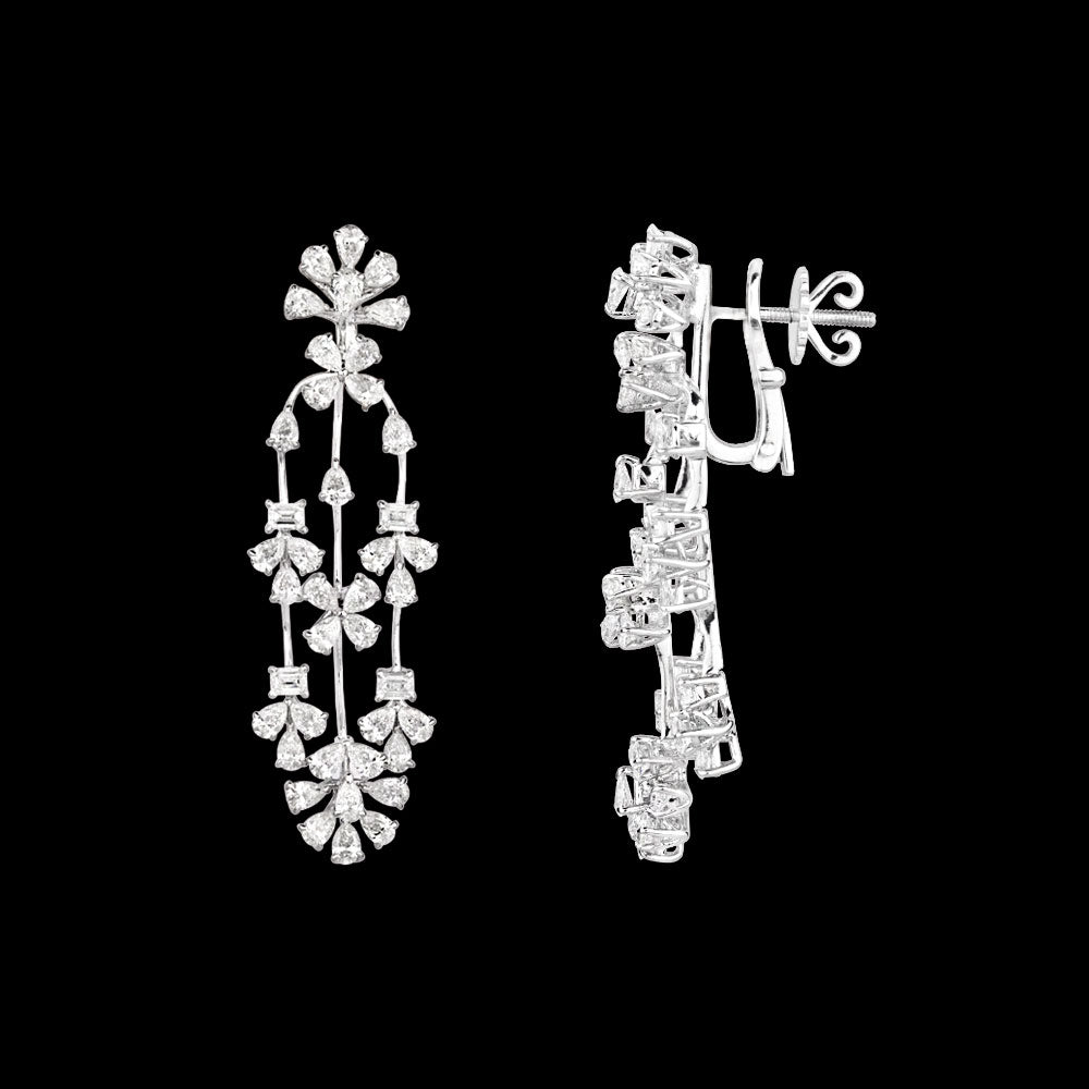 18K White Gold Diamond Pendant - 6.85ct VVS-VS-EF