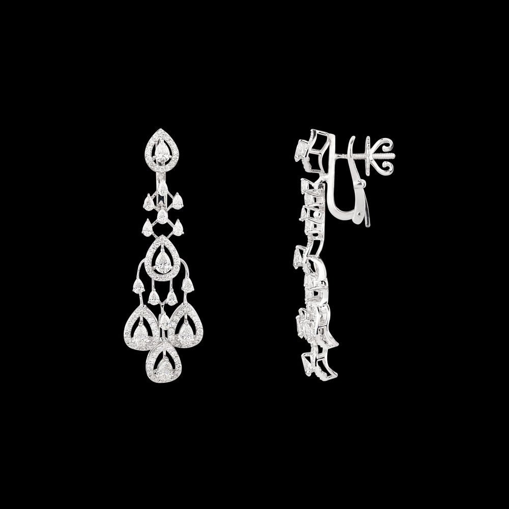18K Two Tone Gold Diamond Pendant - 3.654ct VS-SI-EF