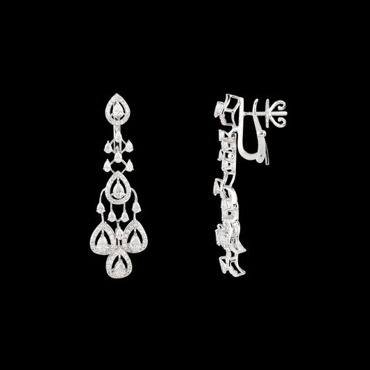 18K Two Tone Gold Diamond Pendant - 3.654ct VS-SI-EF
