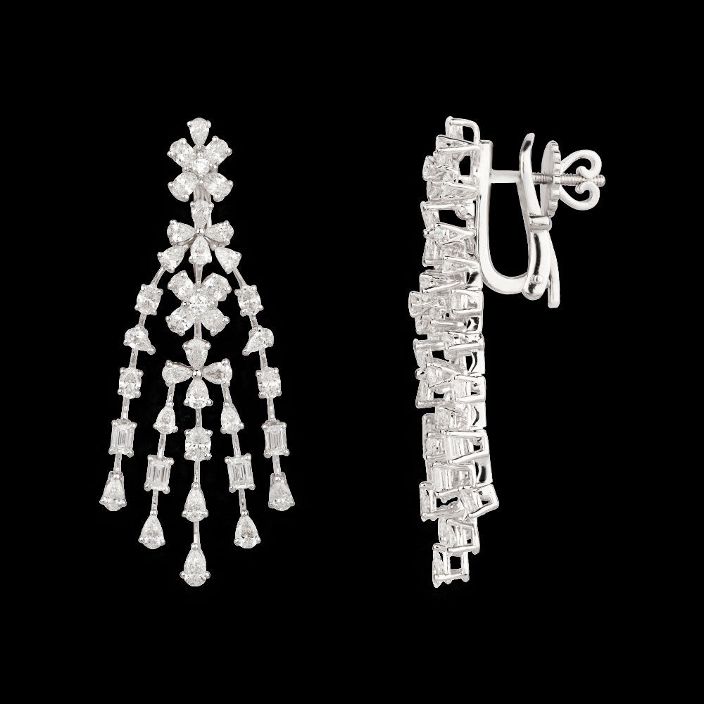 18K White Gold Diamond Pendant - 5.93ct VVS-EF