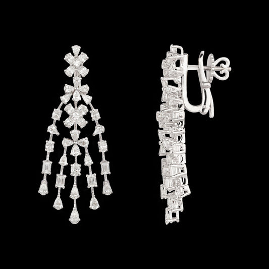 18K White Gold Diamond Pendant - 5.93ct VVS-EF