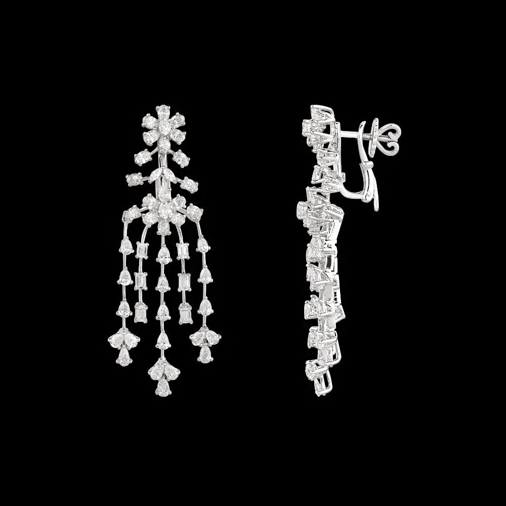18K White Gold Diamond Pendant - 8.07ct VVS-EF
