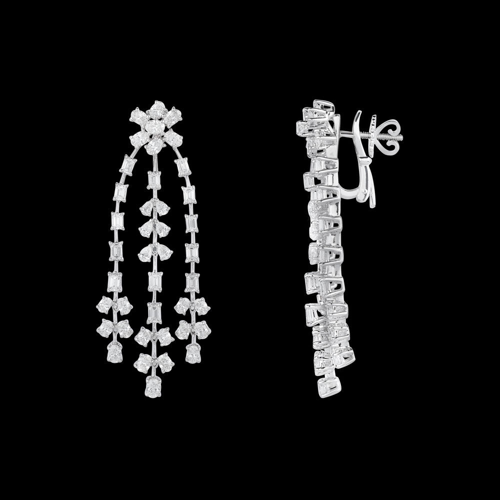 18K White Gold Diamond Pendant - 7.83ct VVS-EF