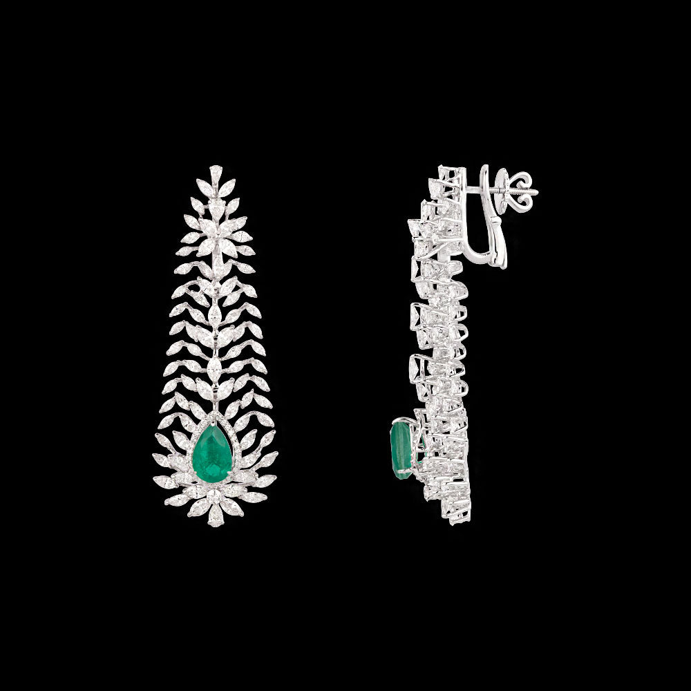 18K White Gold Diamond Jewellery - 8.02ct VVS-FG with Colour Stones