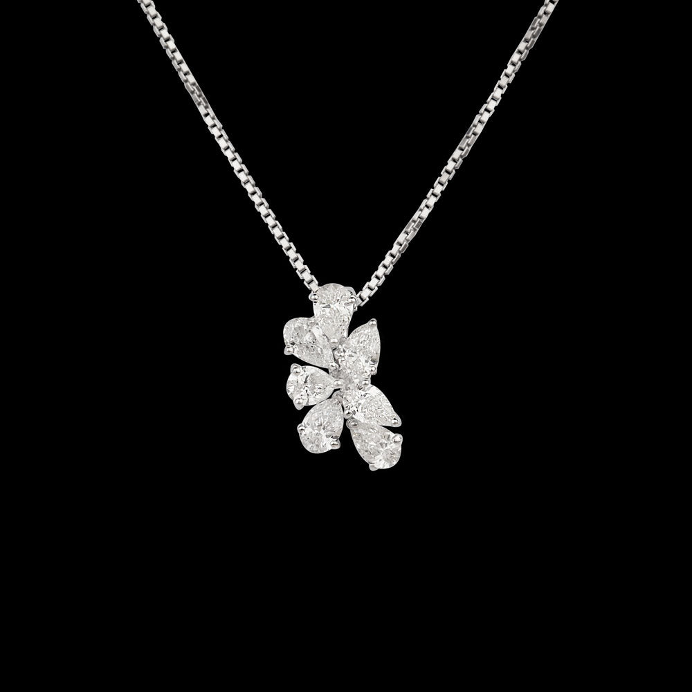 18K White Gold Diamond Pendant - 1.03ct VS-SI-FG