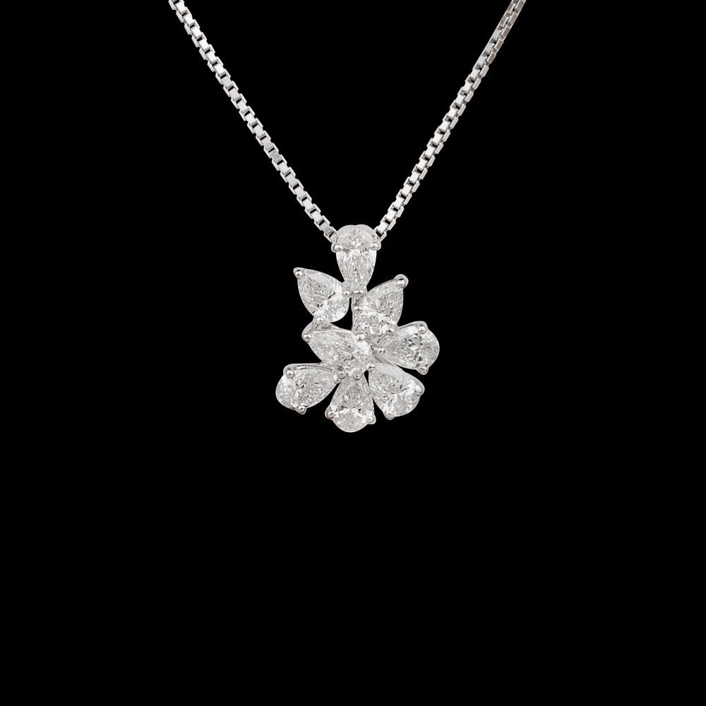 18K White Gold Diamond Pendant - 1.18ct VS-SI-FG