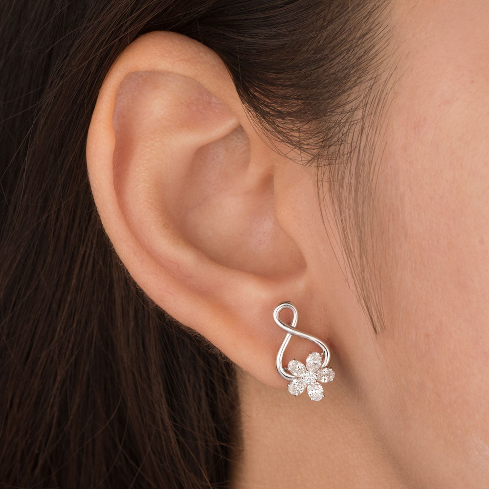 18K White Gold Diamond Jewellery - 0.867ct VS-SI-EF