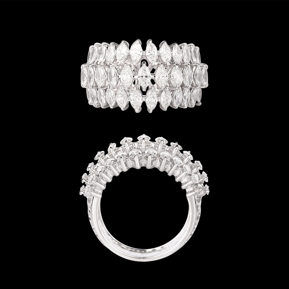 18K White Gold Diamond Ring - 2.593ct VVS-VS-GH
