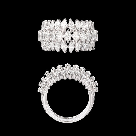 18K White Gold Diamond Ring - 2.593ct VVS-VS-GH