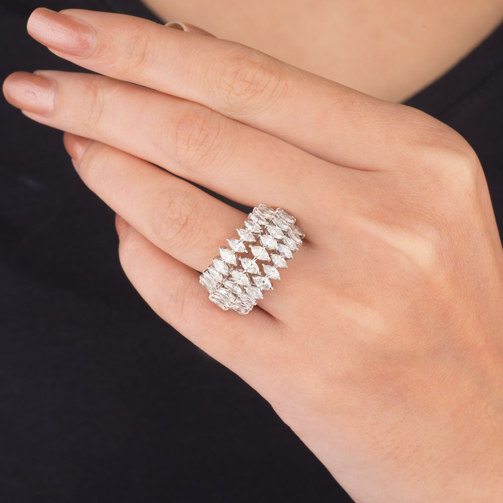 18K White Gold Diamond Ring - 2.593ct VVS-VS-GH