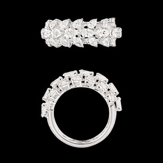 18K White Gold Diamond Ring - 1.581ct VVS-VS-GH