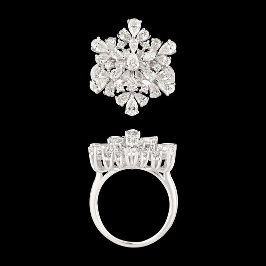 18K White Gold Diamond Ring - 2.848ct VS-SI-GH