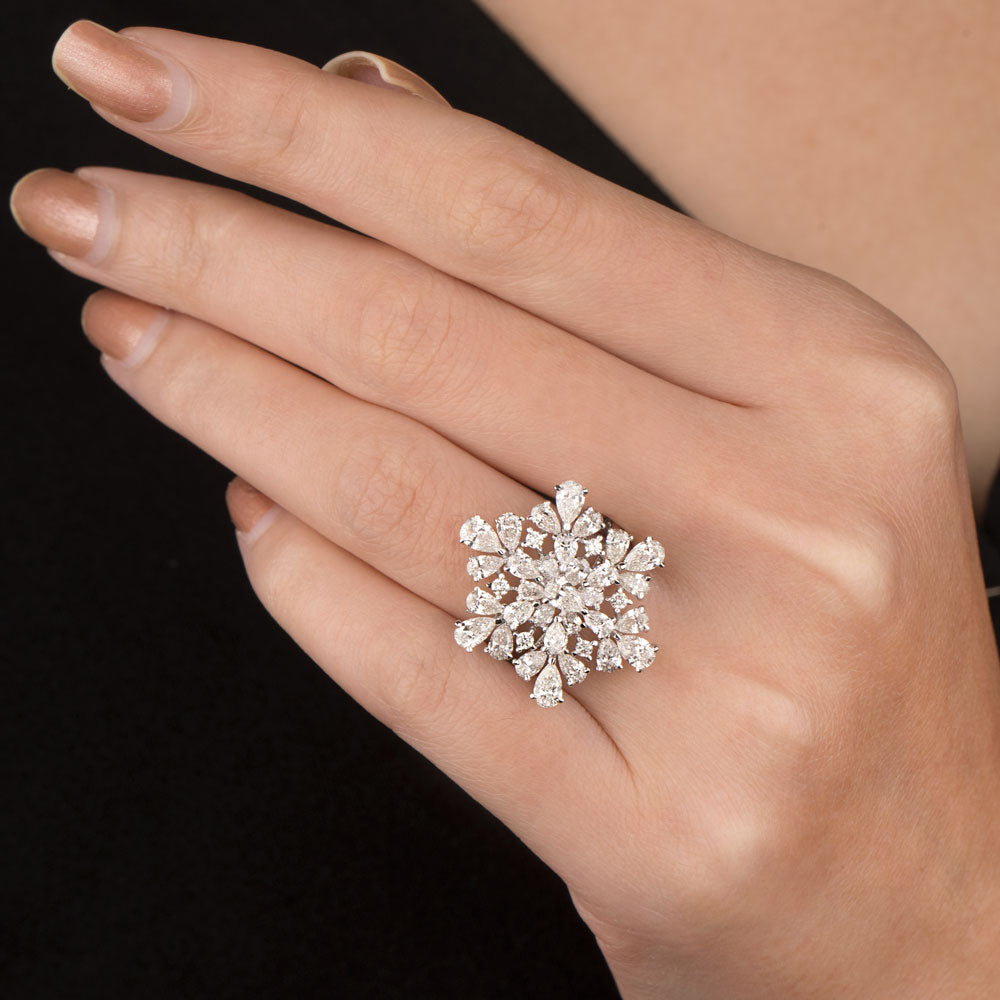 18K White Gold Diamond Ring - 2.848ct VS-SI-GH
