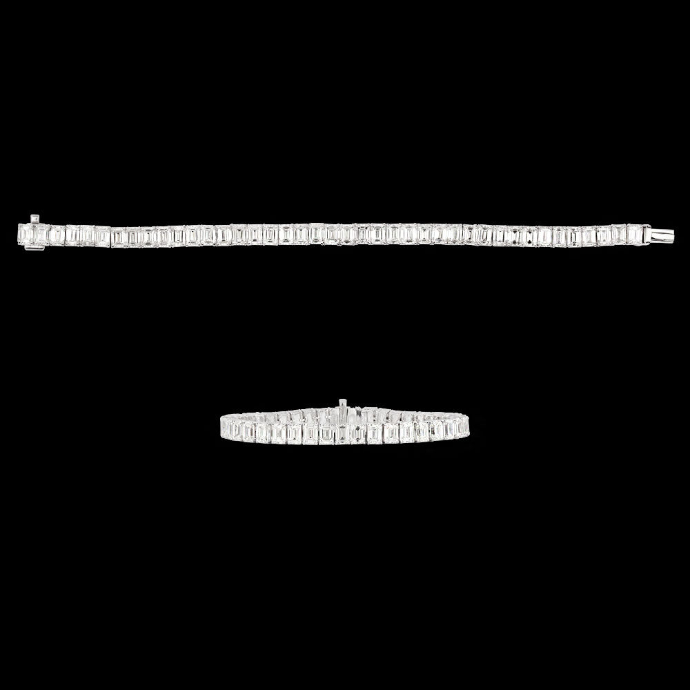 18K White Gold Diamond Bracelet - 21.26ct VVS-VS-GHI