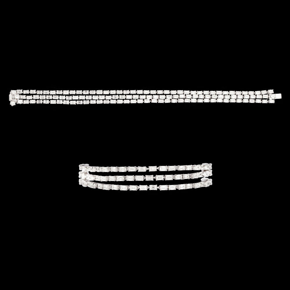 18K White Gold Diamond Bracelet - 13.35ct VVS-FG