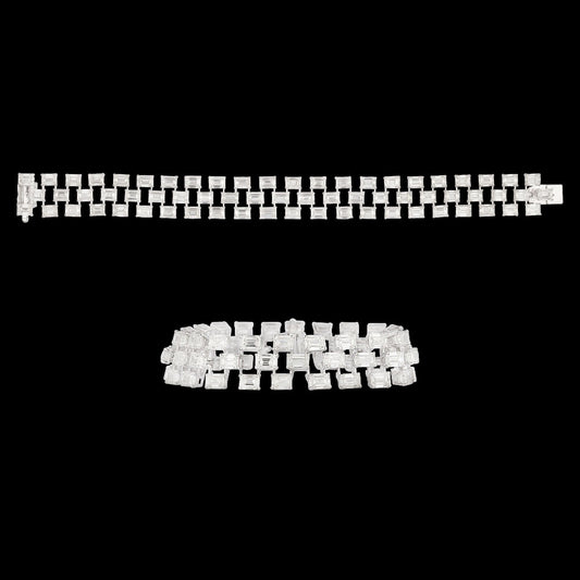 18K White Gold Diamond Bracelet - 32.33ct VVS-VS-HI