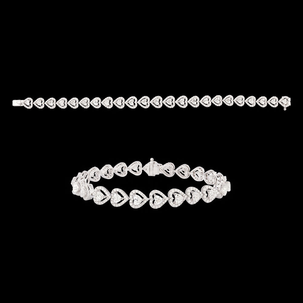 18K White Gold Diamond Bracelet - 5.733ct VVS-FG
